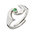 Ring der Erdgöttin - grüner Granat